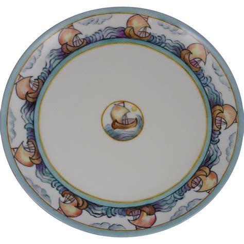 Haviland Limoges Sailboat Motif Plate (Signed/Dated 1933)