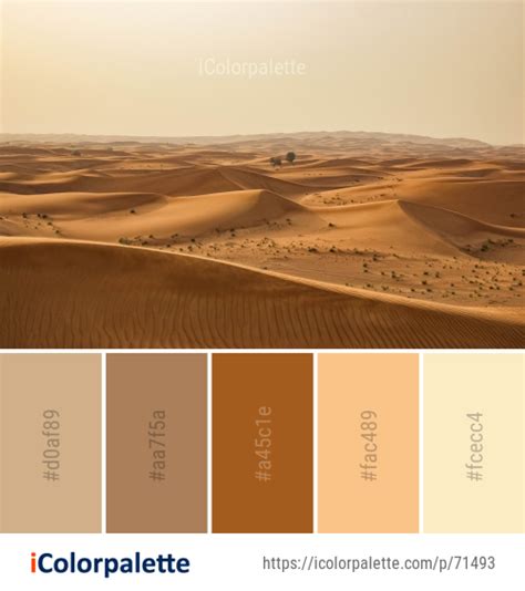 Color palette theme related to aeolian landform, desert, dune, ecoregion, erg, Image, landscape ...