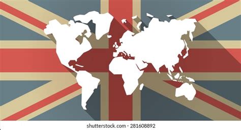 Illustration Uk Flag Icon World Map Stock Vector (Royalty Free) 281608892 | Shutterstock