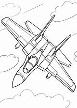 Realistic Fighter Jet Coloring Page  Free Printable sketch template