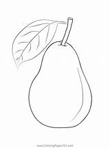 Pear Coloring Pages sketch template