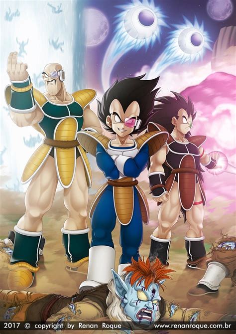 Vegeta, Nappa, and Raditz | Dragon ball art, Anime dragon ball, Dragon ball