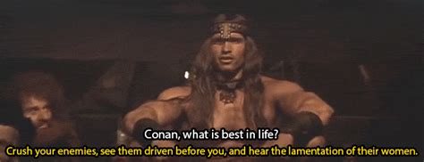 Or maybe you did. | Conan the barbarian, Arnold movies, Conan