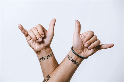 Hang Loose Hand Sign Tattoo