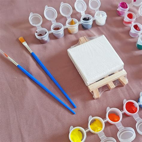 DIY Painting Kit Mini Canvas Painting Kit Letterbox Craft - Etsy