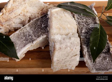 slices of salted cod Stock Photo - Alamy