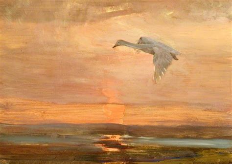 Flying Swan at Sunset | Art UK