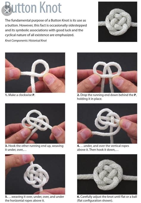 Button knot | Macrame knots pattern, Macrame patterns tutorials, Macrame patterns