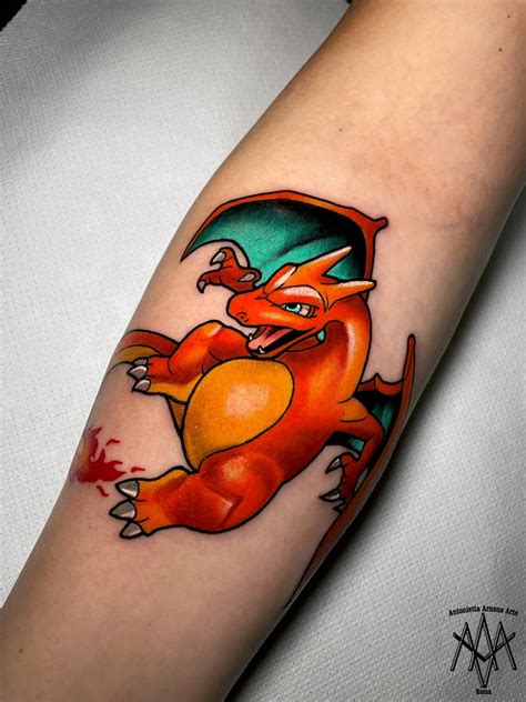 Charizard tattoo by AntoniettaArnoneArts on DeviantArt