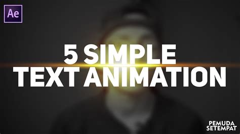 5 Simple Text Animation - YouTube