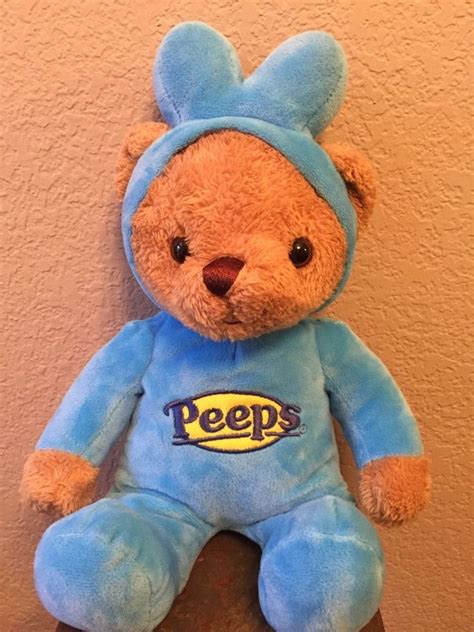 11" 2014 BLUE JUST BORN PEEP TEDDY BEAR PLUSH Stuffed Animal #Peep | Plush stuffed animals ...