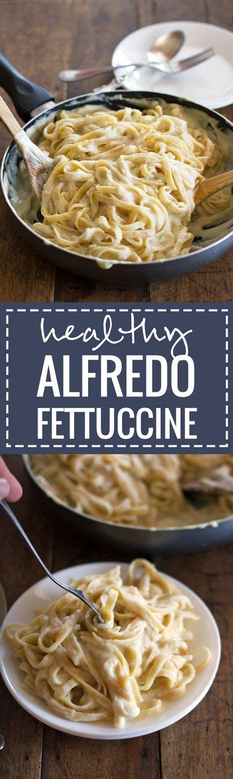 Healthy Fettuccine Alfredo | Recipe | Recipes, Cooking recipes, Diy food recipes