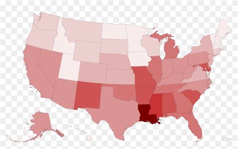 Homicide Rate By State[edit] - Cdc Obesity Map 2016 Clipart (#3165638 ...