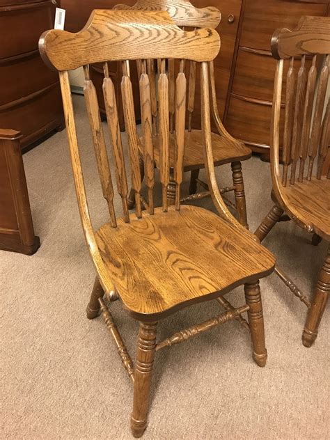 SET OF 4 OAK DINING CHAIRS | Delmarva Furniture Consignment