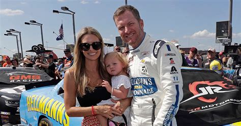 Dale Earnhardt Jr. returns to racetrack with wife and daughter by his ...