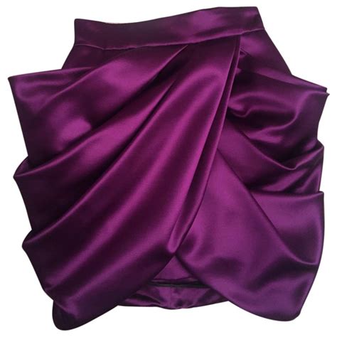 BALMAIN Purple Silk Skirt Polyvore Outfits, Polyvore Fashion, Purple Skirt, Couture Week, Silk ...