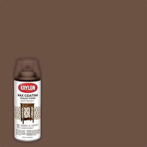 Krylon Chalky Finish Specialty Matte Dark Brown Wax Chalky Spray Paint (Actual Net Contents: 11. ...