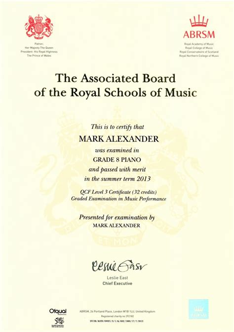 Mark achieves Grade 8 Piano in Prison – Justice for Mark Alexander