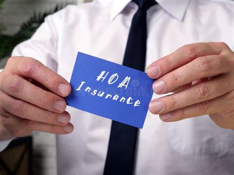 Homeowner Association HOA Insurance Phrase on the Piece of Paper Stock Image - Image of rent ...