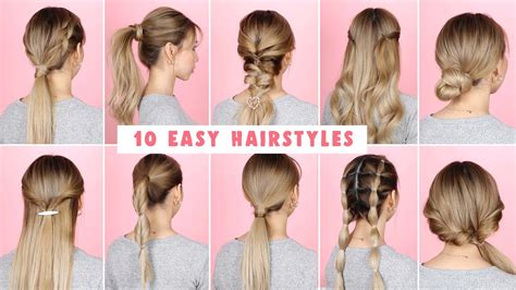 10 Easy Hairstyles for Long Hair - YouTube