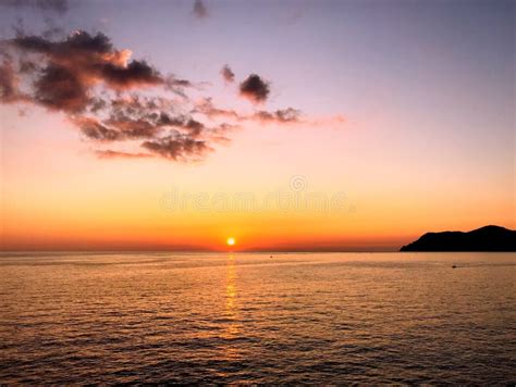 Sunset in Manarola, Cinque Terre, Italy Stock Photo - Image of five ...