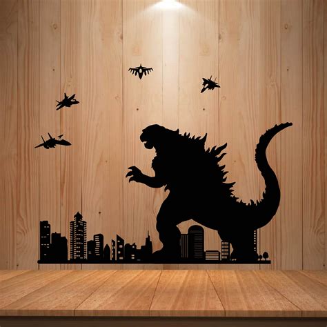 Digital Godzilla Silhouette Svg Godzilla Vector Godzilla Svg on ...