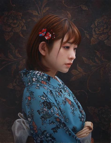 Les portraits photoréalistes de femmes japonaises de Yasutomo Oka Dessein de dessin | ハイパーリアリズム ...