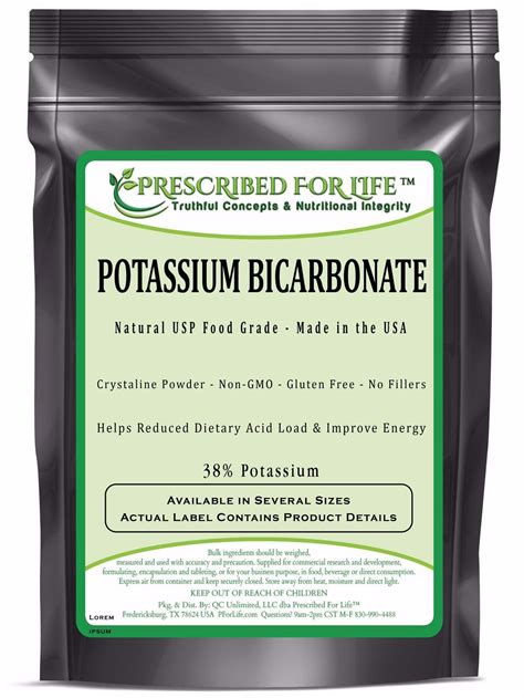 Potassium Bicarbonate - Natural USP Food Grade Crystalline Powder - 99.63% | eBay