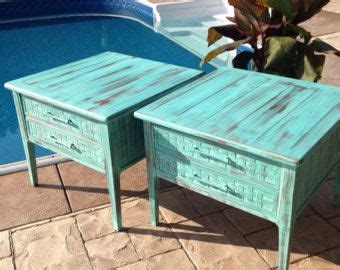 White Distressed End Tables