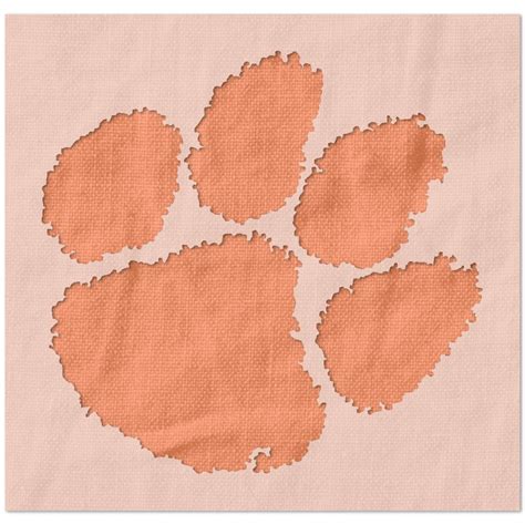 Clemson Tigers Paw Logo Stencil | Stencil Stop