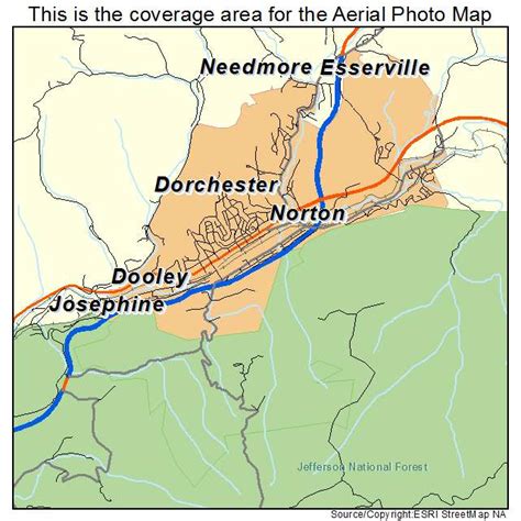 Aerial Photography Map of Norton, VA Virginia