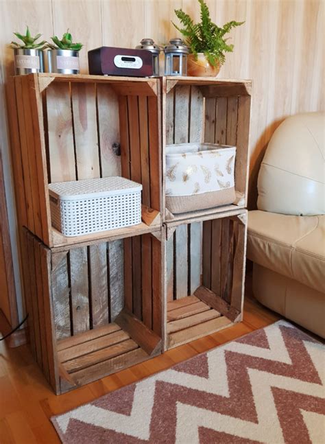 4 Strong&Solid Vintage Wooden Crates | Wooden crates for storage and ...