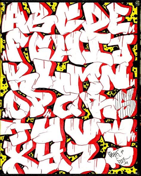 Letras de graffitis | Alfabeto de grafiti, Letras graffiti, Estilos de ...