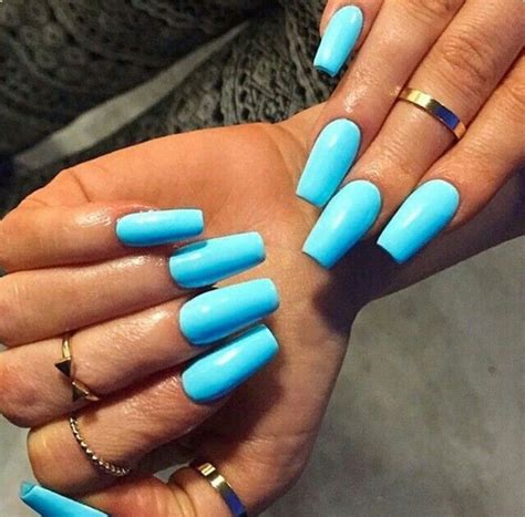 Neon Blue Acrylic Nails / Summer Nails Blue / Neon is the colour of ...