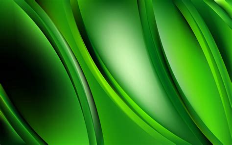 Download wallpapers green abstract waves, 4k, 3D art, abstract art, green wavy background ...
