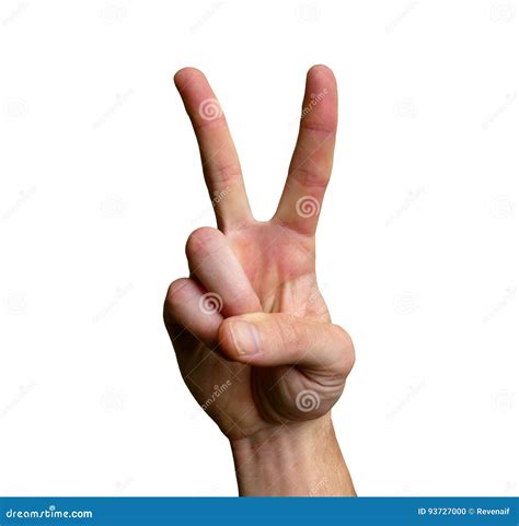 Victory Peace Sign Hand photo stock. Image du doigts - 93727000