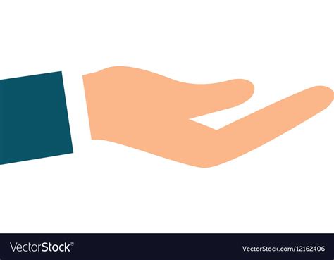 Hand holding something Royalty Free Vector Image