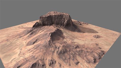 Desert Mesa Terrain - Buy Royalty Free 3D model by Exploring Europe and ...