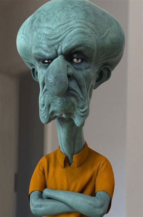 How cartoon characters would look in real life: Squidward From ...