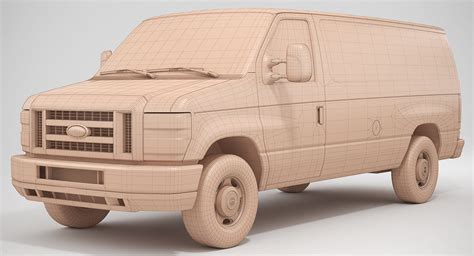 Ford E-Series E-350 Cargo 3D Model by 3dacuvision