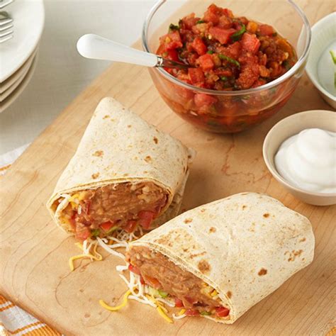 Refried bean burrito | Healthy Recipes | WW Canada | Recipe | Burrito ...