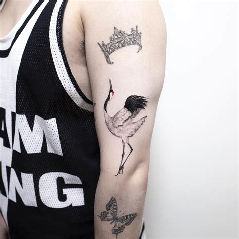 Red-crowned Crane | Crane tattoo, Time tattoos, Tattoos