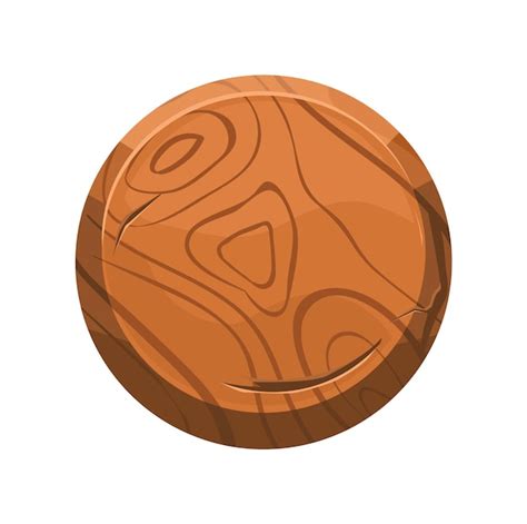 Premium Vector | Round wood badge. mobile gaming texture, vector illustration isolated on white ...