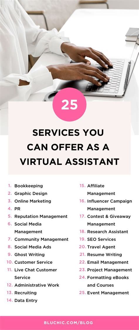 25 Services You Can Offer as a Virtual Assistant | Virtual assistant ...