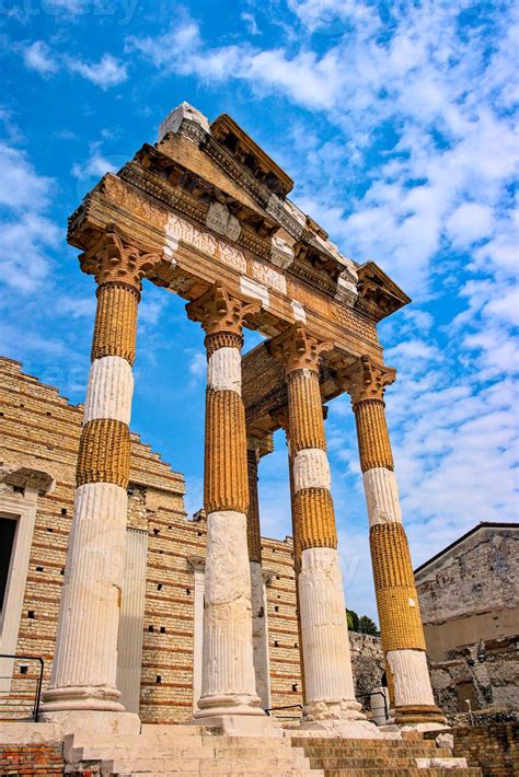 Ancient roman temple ruins in Brescia, Italy 16021766 Stock Photo at ...