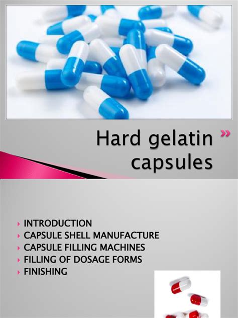 Hard Gelatin Capsules | Powder (Substance) | Tablet (Pharmacy)