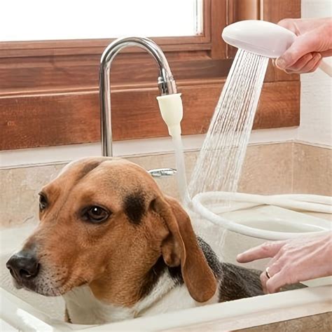 1pc Pet Shower Tub Faucet Sprayer, 49.21"×2.36", Bath Tub Sink Faucet ...