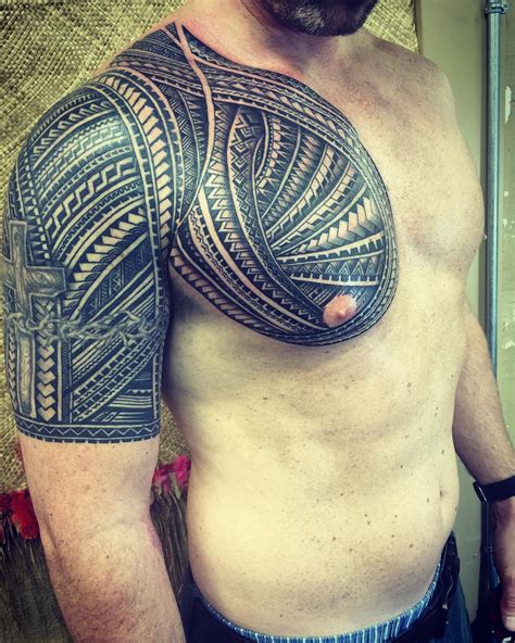 Polynesian Tribal Half Sleeve Tattoo Designs - Half Polynesian Sleeve Tattoos Tattoo Designs ...