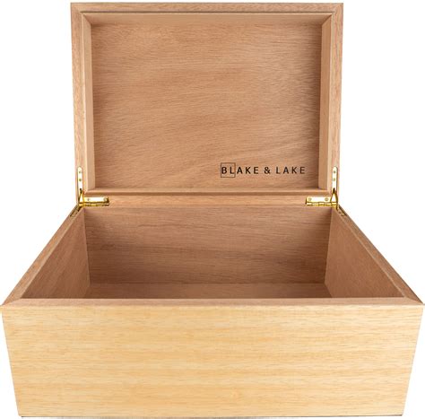 Buy Wooden Keepsake Box with Lid - Blonde Catchall Wood Storage Box - Treasure and Gift Box for ...