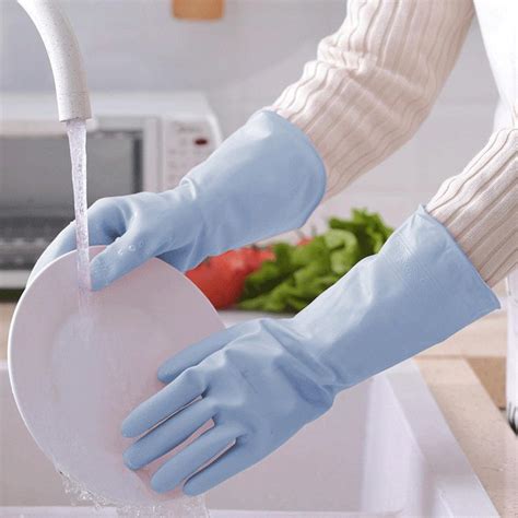 MWBLN Dishwashing gloves,1Pair Rubber Gloves,Dishwashing Kitchen ...